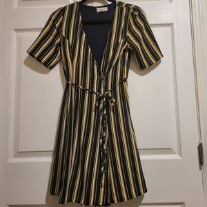 Striped Wrap Dress